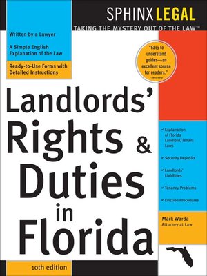 cover image of Landlords' Rights and Duties in Florida, 10e